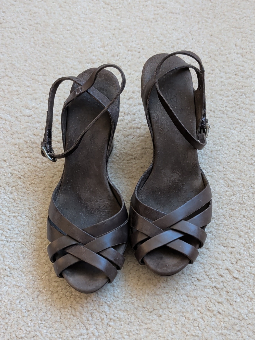 Distressed Brown Ugg Wedges